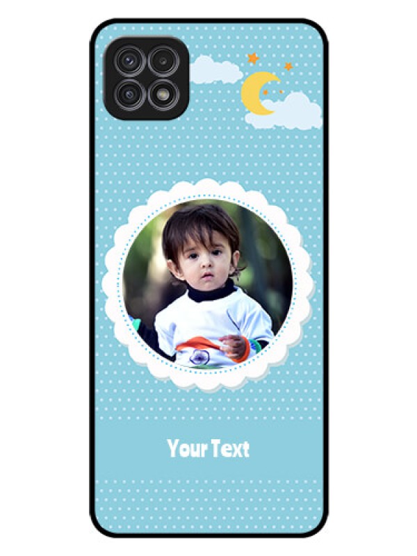 Custom Galaxy F42 5G Personalised Glass Phone Case  - Violet Pattern Design