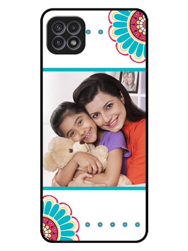 Custom Galaxy F42 5G Custom Glass Phone Case  - Flower Design