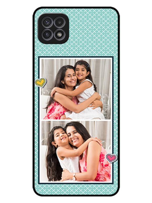 Custom Galaxy F42 5G Custom Glass Phone Case  - 2 Image Holder with Pattern Design
