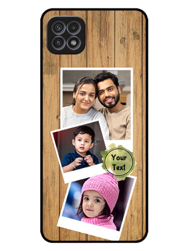 Custom Galaxy F42 5G Custom Glass Phone Case  - Wooden Texture Design
