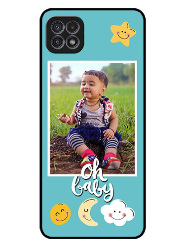 Custom Galaxy F42 5G Personalized Glass Phone Case  - Smiley Kids Stars Design