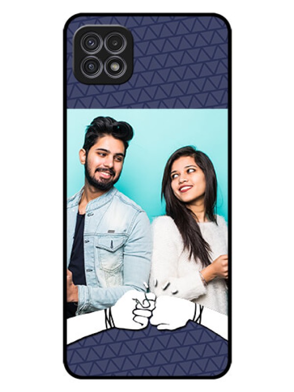 Custom Galaxy F42 5G Photo Printing on Glass Case  - with Best Friends Design  