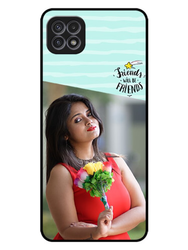 Custom Galaxy F42 5G Custom Glass Phone Case  - Friends Picture Icon Design