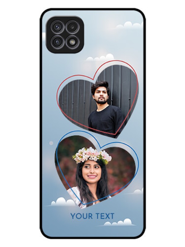 Custom Galaxy F42 5G Custom Glass Mobile Case  - Blue Color Couple Design 