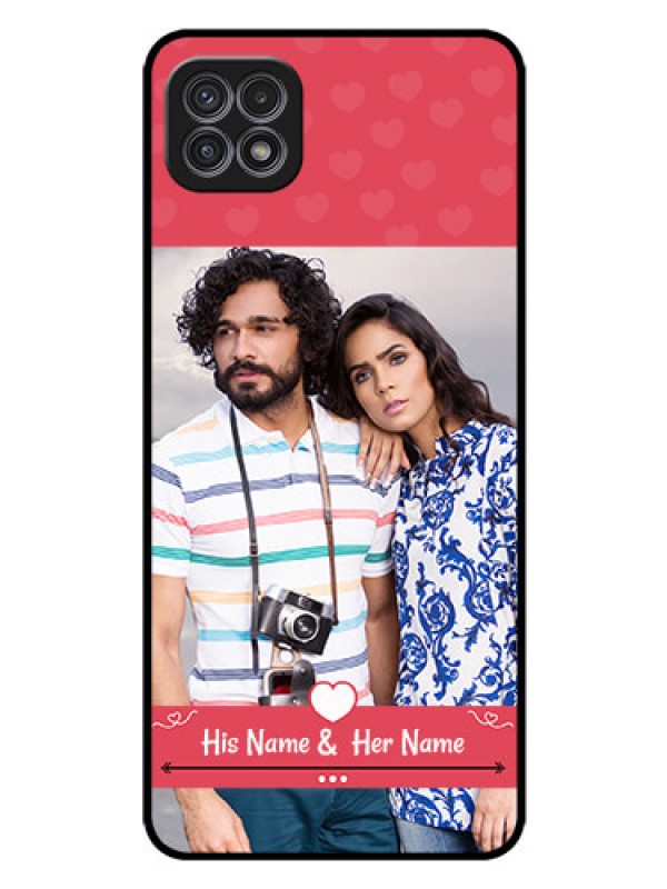 Custom Galaxy F42 5G Photo Printing on Glass Case  - Simple Love Design