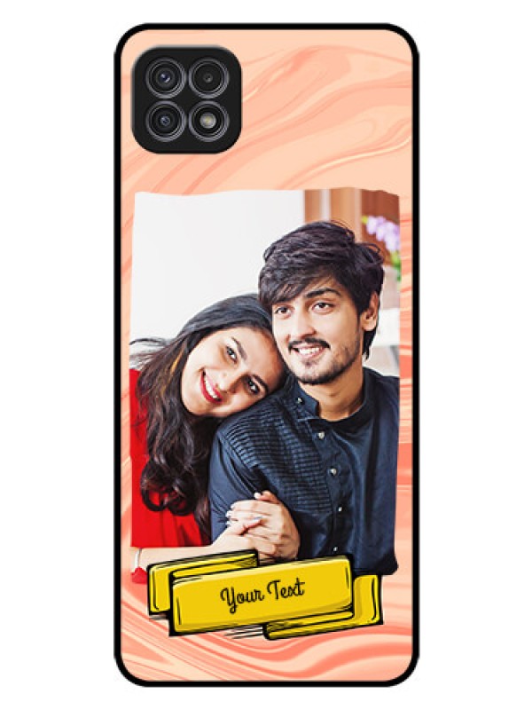 Custom Galaxy F42 5G Personalized Glass Phone Case  - Marble Texture Design