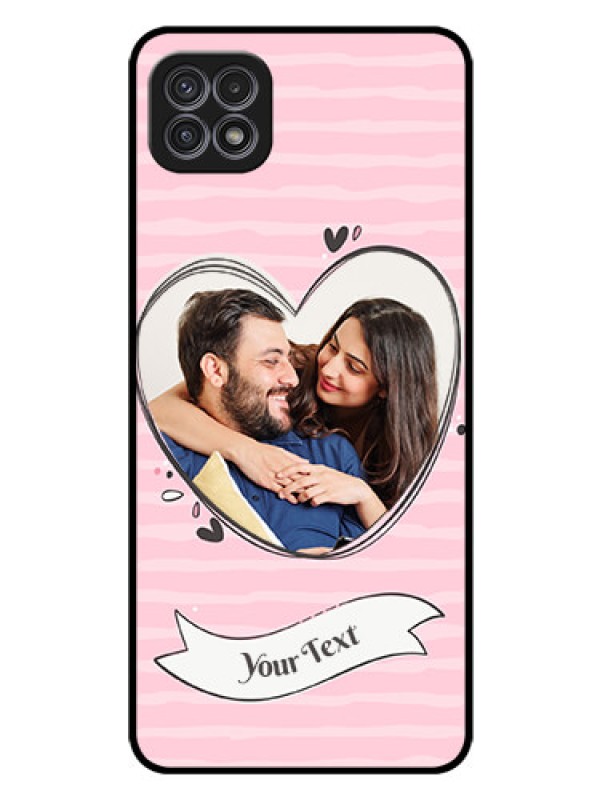 Custom Galaxy F42 5G Custom Glass Phone Case  - Vintage Heart Design