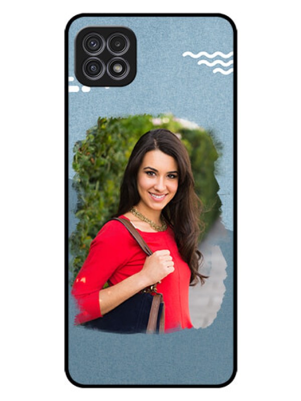Custom Galaxy F42 5G Custom Glass Mobile Case  - Grunge Line Art Design