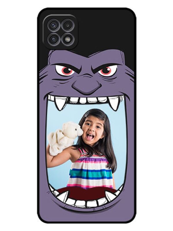 Custom Galaxy F42 5G Custom Glass Phone Case  - Angry Monster Design