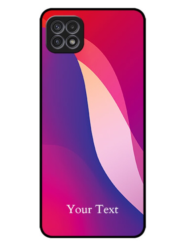 Custom Galaxy F42 5G Personalized Glass Phone Case - Digital abstract Overlap Design
