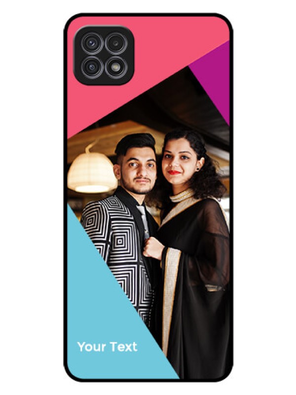 Custom Galaxy F42 5G Custom Glass Mobile Case - Stacked Triple colour Design