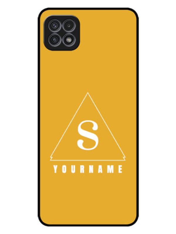 Custom Galaxy F42 5G Personalized Glass Phone Case - simple triangle Design