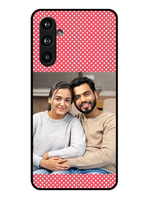 Custom Samsung Galaxy F54 5G Custom Glass Phone Case - White Dotted Design