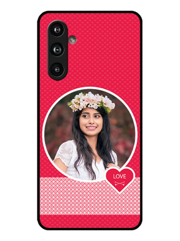 Custom Samsung Galaxy F54 5G Custom Glass Phone Case - Pink Color Pattern Design