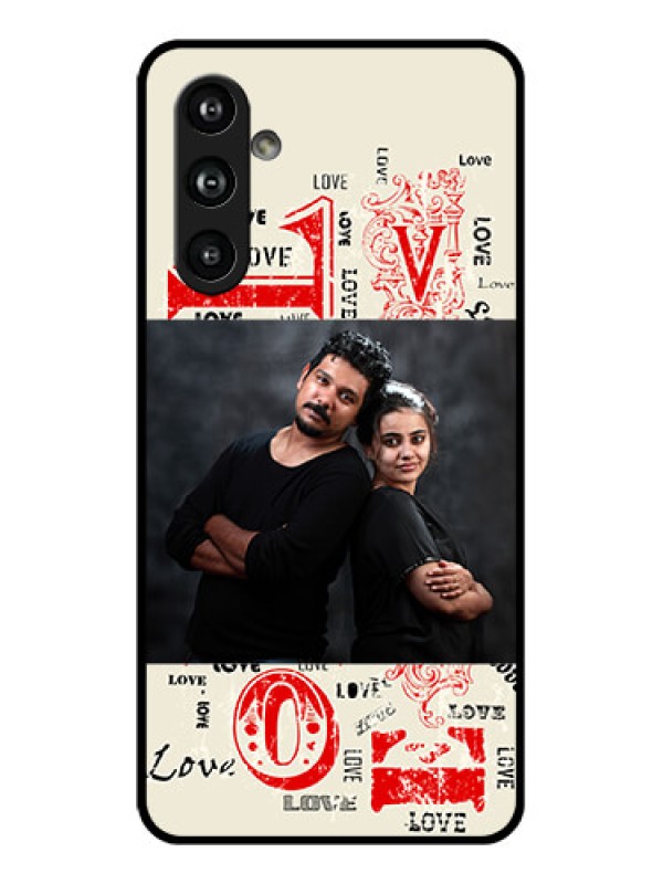 Custom Samsung Galaxy F54 5G Custom Glass Phone Case - Trendy Love Design Case