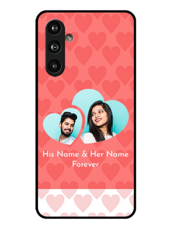 Custom Samsung Galaxy F54 5G Custom Glass Phone Case - Couple Pic Upload Design