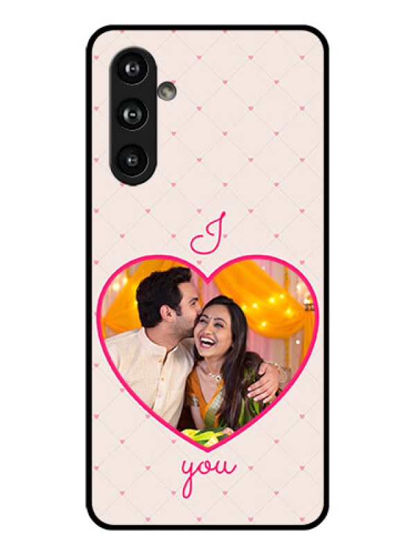 Custom Samsung Galaxy F54 5G Custom Glass Phone Case - Heart Shape Design