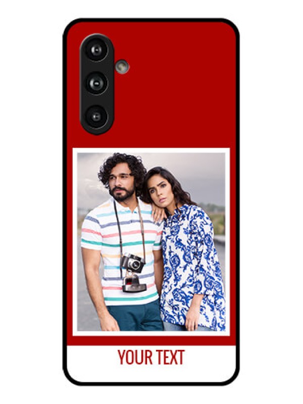Custom Samsung Galaxy F54 5G Custom Glass Phone Case - Red Color Design