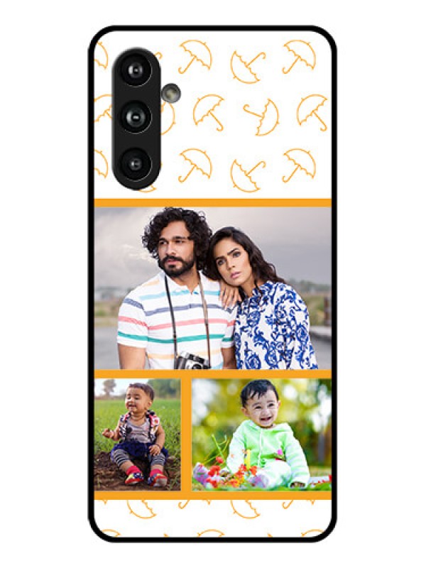 Custom Samsung Galaxy F54 5G Custom Glass Phone Case - Yellow Pattern Design