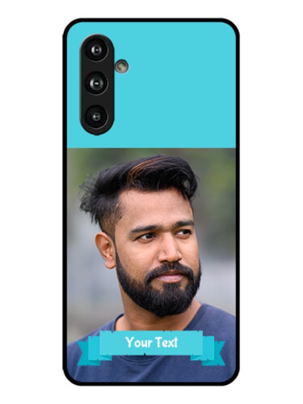 Custom Samsung Galaxy F54 5G Custom Glass Phone Case - Blue Color Design