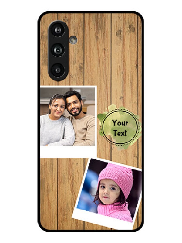 Custom Samsung Galaxy F54 5G Custom Glass Phone Case - Wooden Texture Design