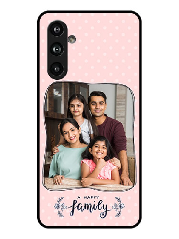 Custom Samsung Galaxy F54 5G Custom Glass Phone Case - Family With Dots Design