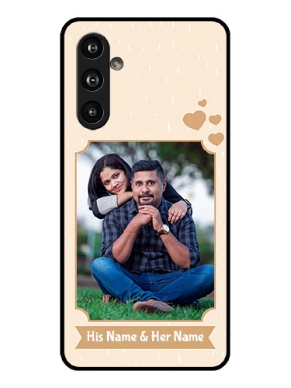 Custom Samsung Galaxy F54 5G Custom Glass Phone Case - With Confetti Love Design