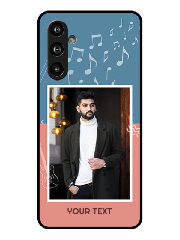 Custom Samsung Galaxy F54 5G Custom Glass Phone Case - With Color Musical Note Design