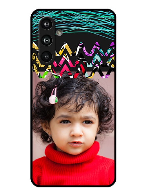 Custom Samsung Galaxy F54 5G Custom Glass Phone Case - Neon Abstract Design