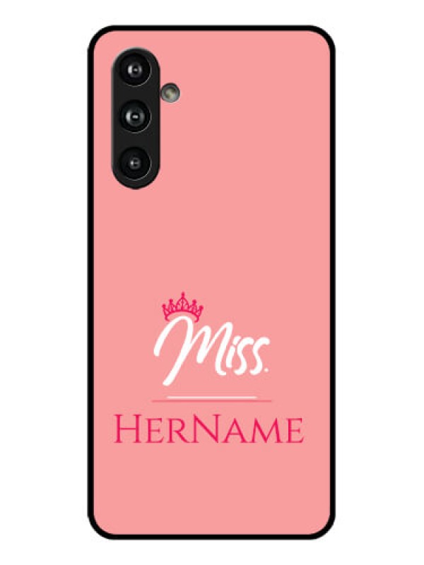 Custom Samsung Galaxy F54 5G Custom Glass Phone Case - Mrs With Name Design