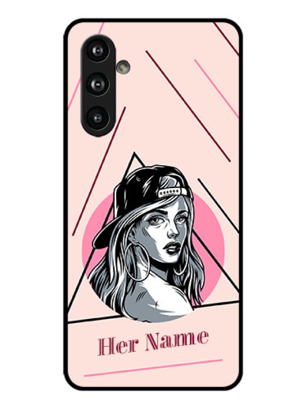 Custom Samsung Galaxy F54 5G Custom Glass Phone Case - Rockstar Girl Design