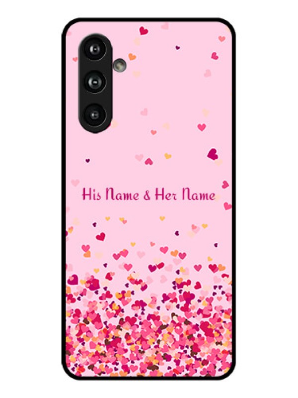 Custom Samsung Galaxy F54 5G Custom Glass Phone Case - Floating Hearts Design