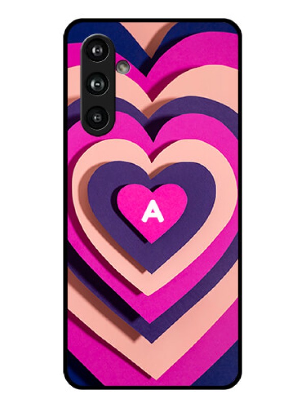 Custom Samsung Galaxy F54 5G Custom Glass Phone Case - Cute Heart Pattern Design
