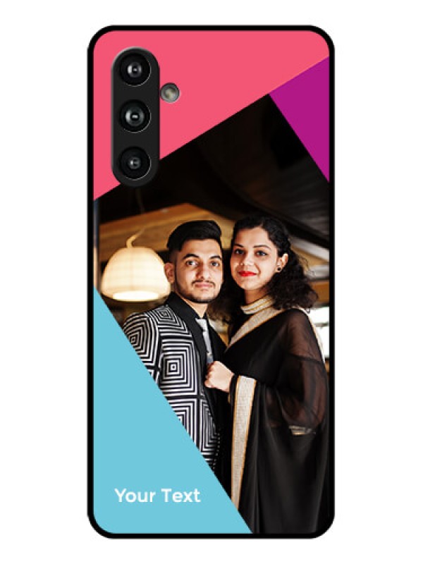 Custom Samsung Galaxy F54 5G Custom Glass Phone Case - Stacked Triple Colour Design