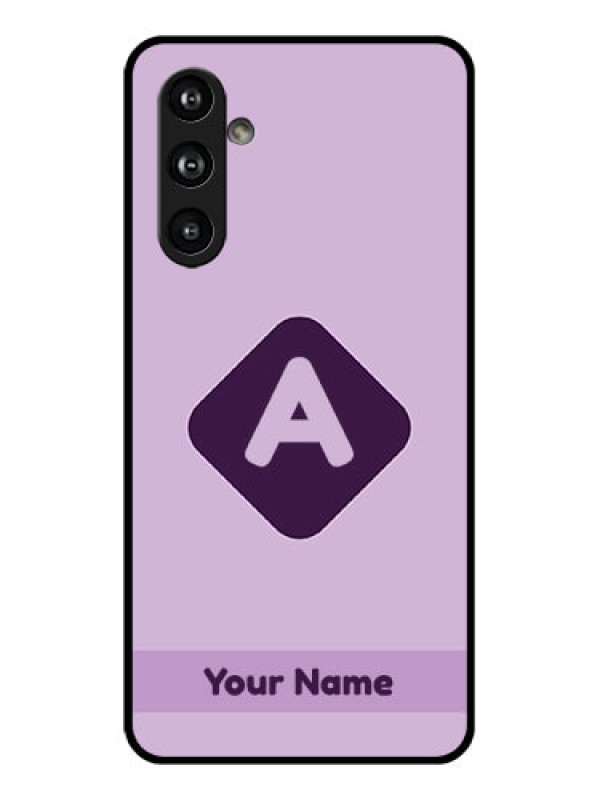 Custom Samsung Galaxy F54 5G Custom Glass Phone Case - Custom Letter In Curved Badge Design