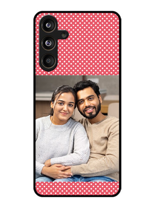Custom Samsung Galaxy F55 5G Custom Glass Phone CaseWhite Dotted Design