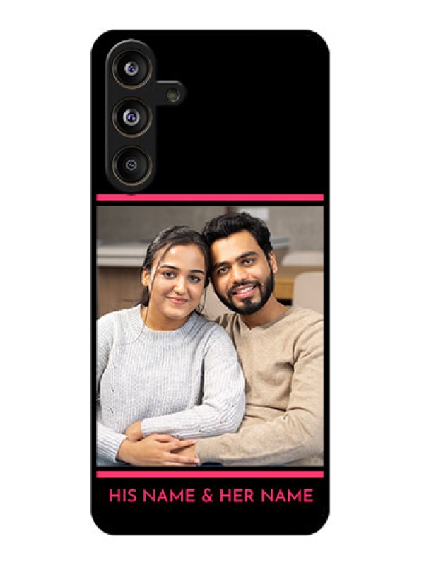 Custom Samsung Galaxy F55 5G Custom Glass Phone CaseWith Add Text Design