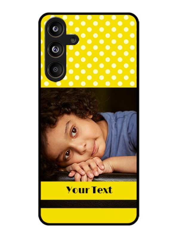 Custom Samsung Galaxy F55 5G Custom Glass Phone CaseBright Yellow Case Design