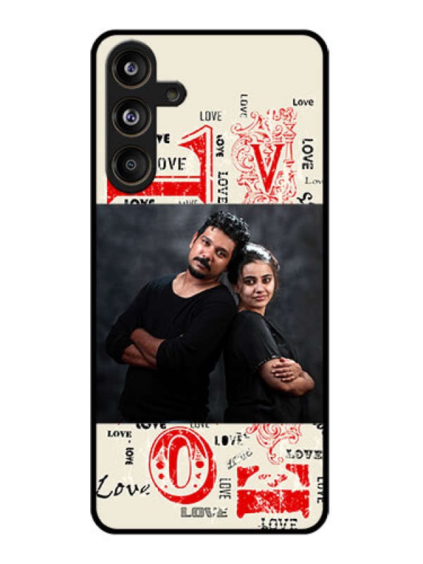 Custom Samsung Galaxy F55 5G Custom Glass Phone CaseTrendy Love Design Case