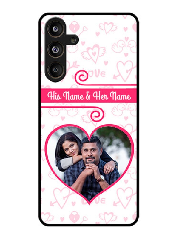 Custom Samsung Galaxy F55 5G Custom Glass Phone CaseHeart Shape Love Design