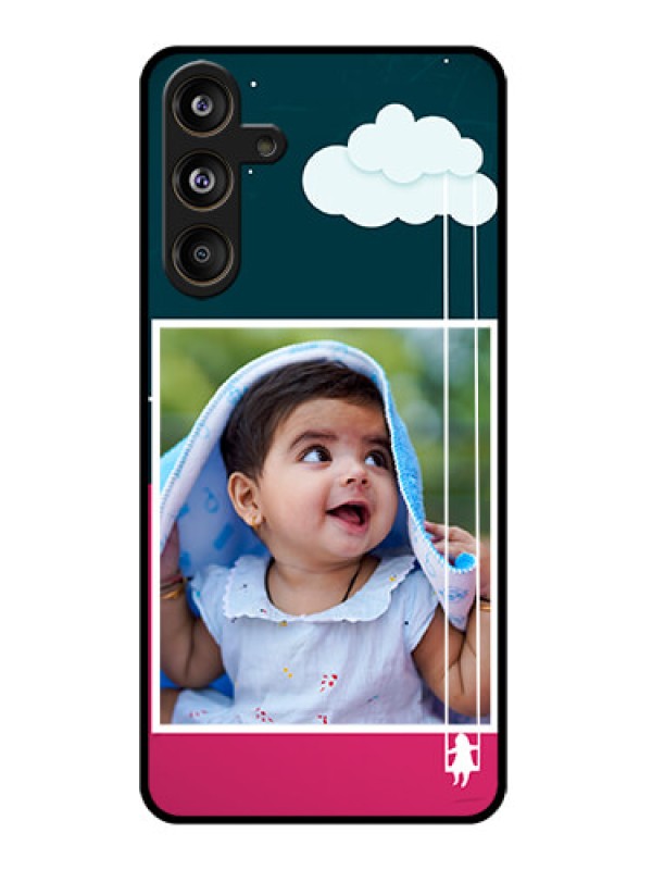 Custom Samsung Galaxy F55 5G Custom Glass Phone CaseCute Girl With Cloud Design