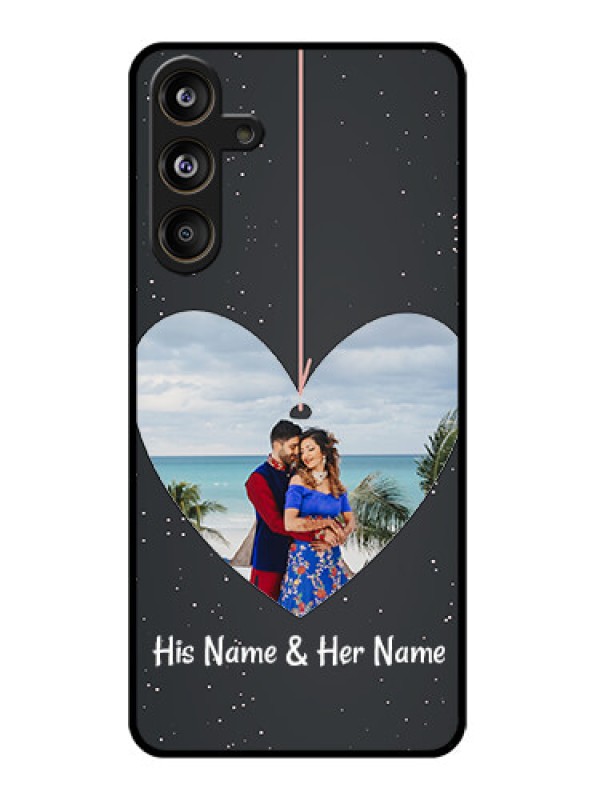 Custom Samsung Galaxy F55 5G Custom Glass Phone CaseHanging Heart Design