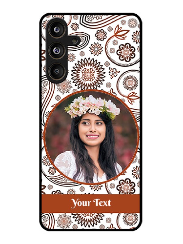 Custom Samsung Galaxy F55 5G Custom Glass Phone CaseAbstract Flower Design