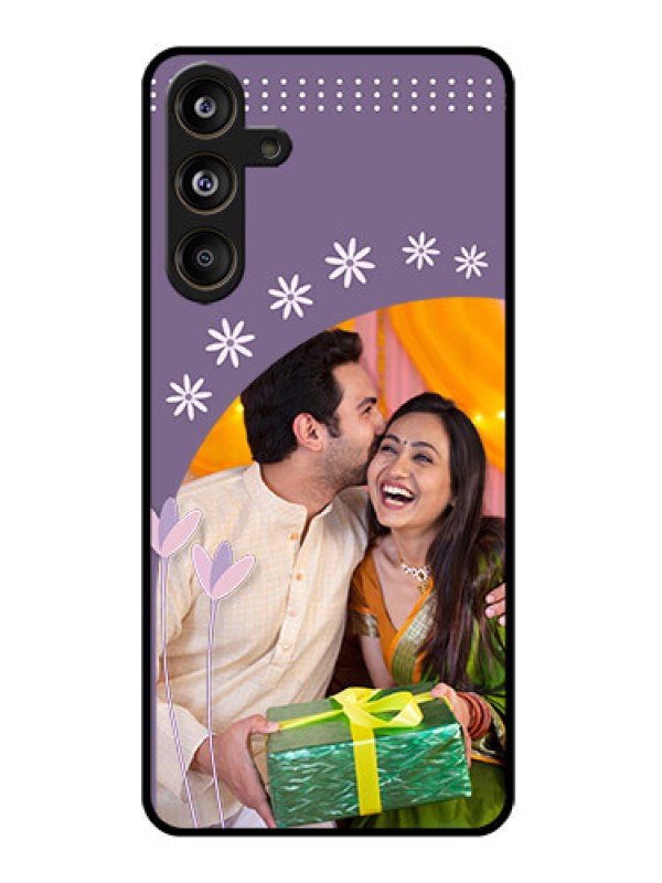 Custom Samsung Galaxy F55 5G Custom Glass Phone CaseLavender Flowers Design