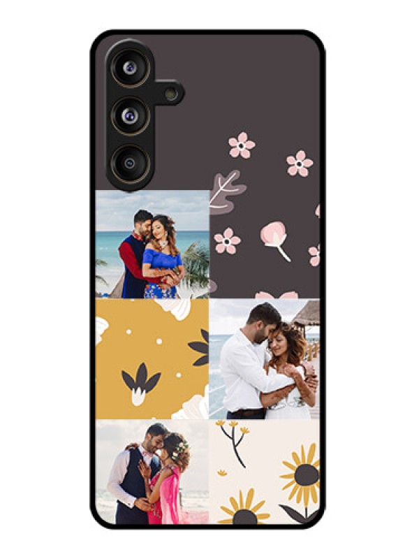 Custom Samsung Galaxy F55 5G Custom Glass Phone Case3 Images With Floral Design
