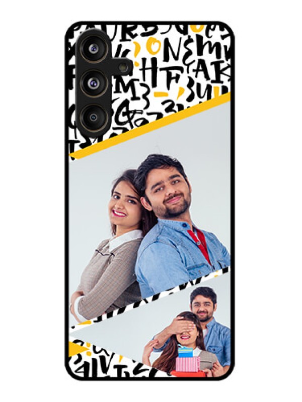 Custom Samsung Galaxy F55 5G Custom Glass Phone CaseLetters Pattern Design