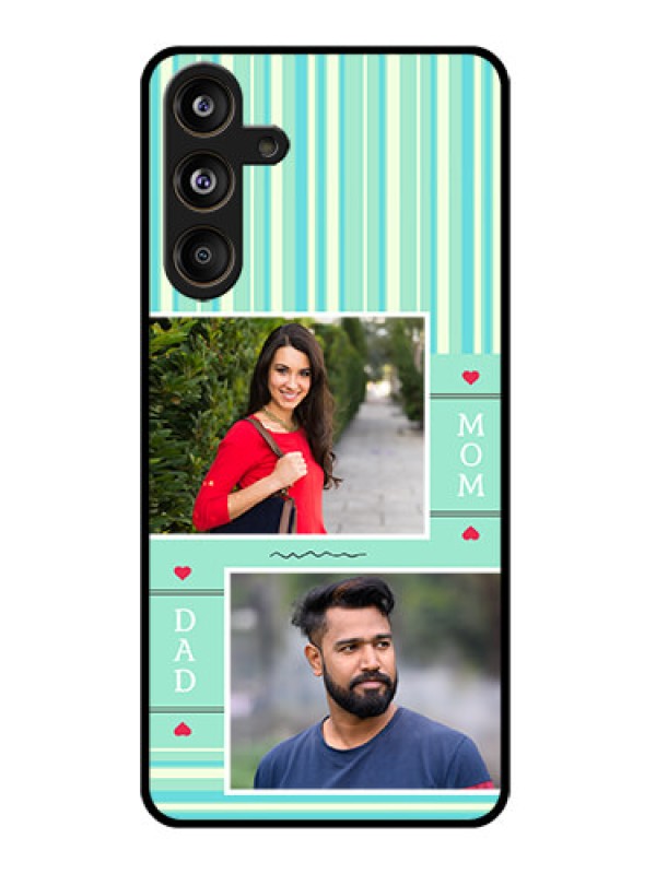 Custom Samsung Galaxy F55 5G Custom Glass Phone CaseMom and Dad Pic Design