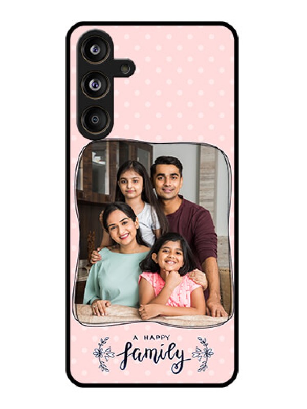 Custom Samsung Galaxy F55 5G Custom Glass Phone CaseFamily With Dots Design