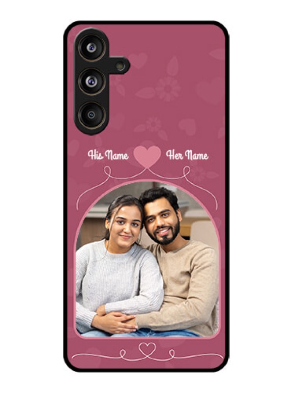 Custom Samsung Galaxy F55 5G Custom Glass Phone CaseLove Floral Design