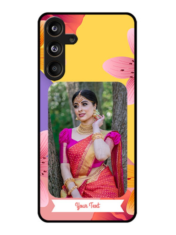 Custom Samsung Galaxy F55 5G Custom Glass Phone Case3 Image With Vintage Floral Design